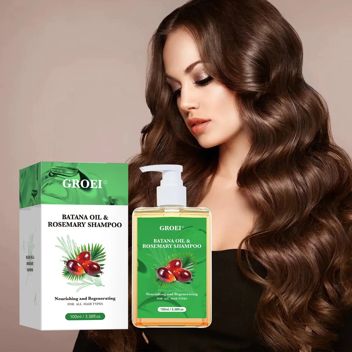 100ML Shampoo Batana Oil Cleansing Soothing Scalp Intense Repair Batana Nourishing Shampoo with Rosemary Extract for All Hair