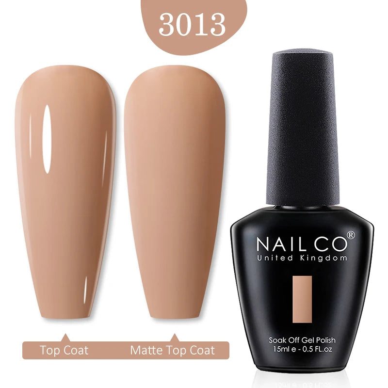 NAILCO 15ml Gel Nail Polish Semi-permanent Hybrid Varnish Black Red Color Gel Polish Nail Art UV Nail Supplies For Professionals