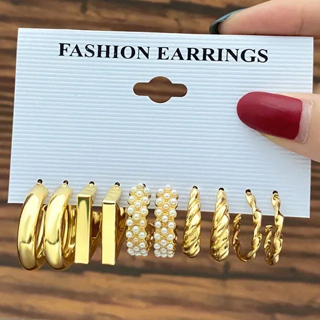 Green Butterfly Heart Dangle Earring Set for Girls Acrylic Gold Color Pearl Set Ear Rings 2023 New Fashion Jewelry Gifts