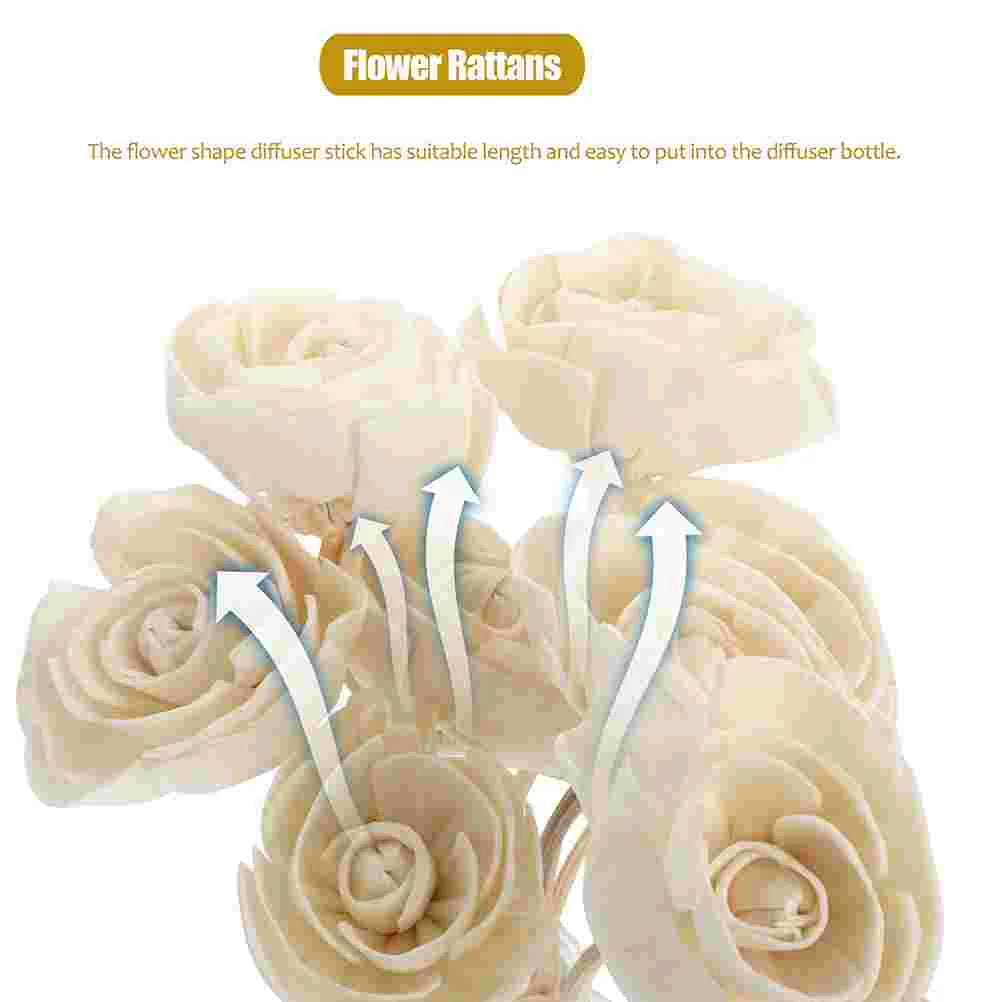9 Pcs Aromatherapy Rattan Flower Essential Oil Diffuser Wedding Sticks for Car Household Wooden Room Dried Rods