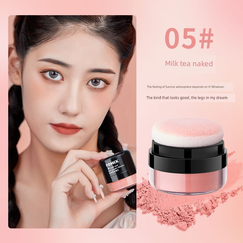 Bean Bag Cushion Blush Highlight Repair Three-in-One Makeup Palette Nature Matte Soft Fog Mushroom-Shaped Haircut Rouge Pink Blusher