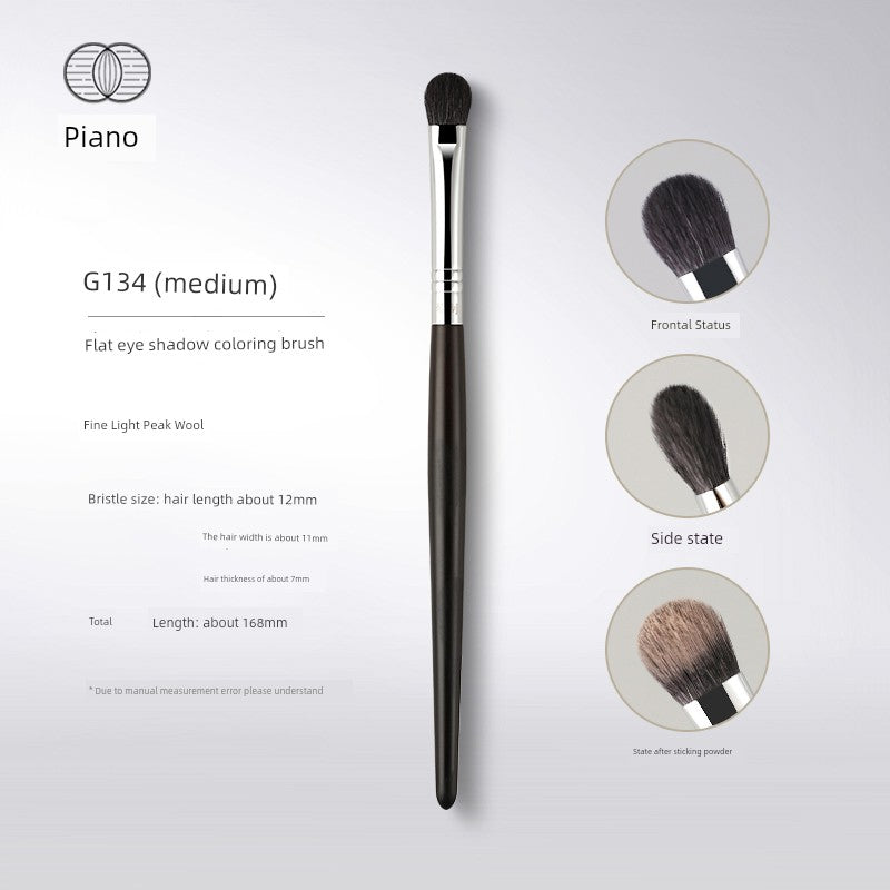 Piano Makeup Brush G Series G134 Flat round Head Color Brush Coloring Brush Eye Shadow Brush Animal Hair One Pack