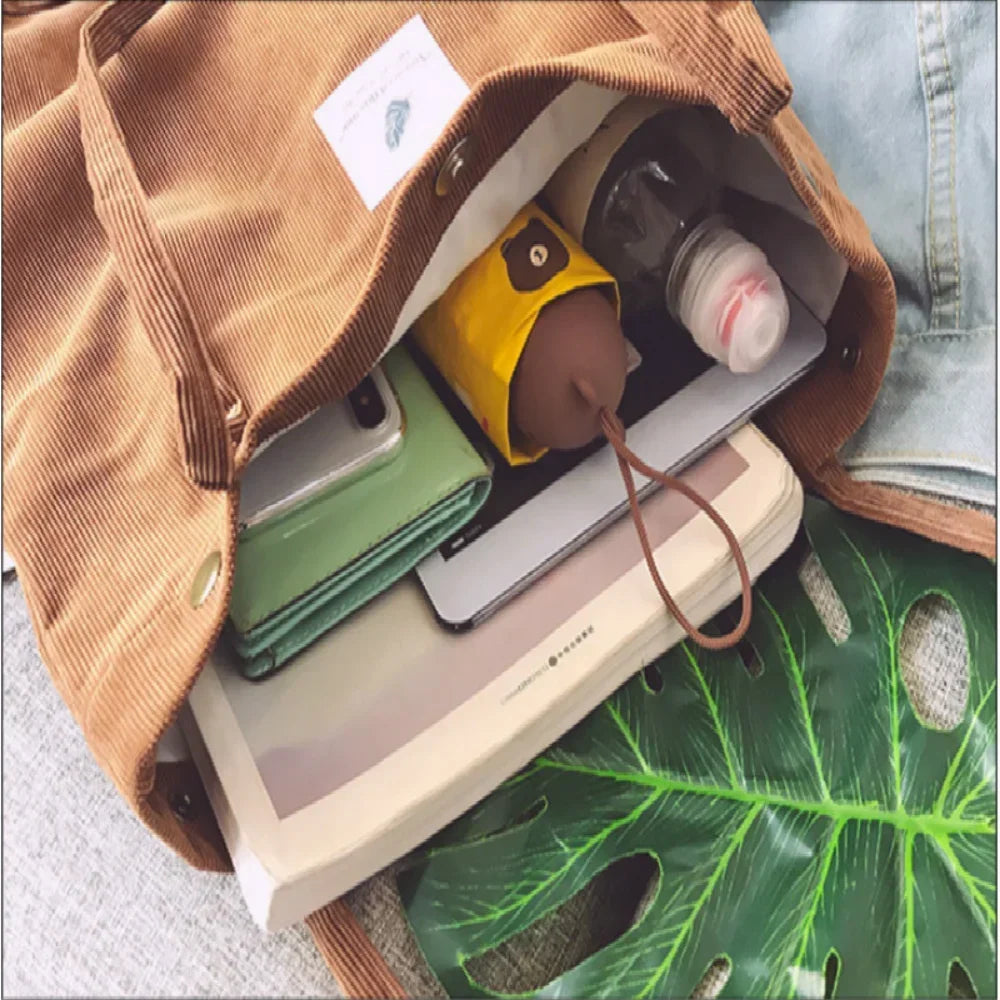 Bags for Women 2025 Corduroy Shoulder Bag Reusable Shopping Bags Casual Tote Female Handbag for A Certain Number of Dropshipping