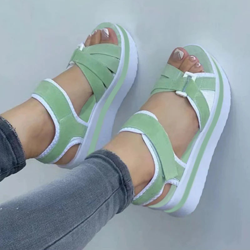 Summer Women Shoes Sandals Soft Women Shoe Breathable Walking Shoes Wedge Sandals Ladies Casual Women Sandal Female Footwear
