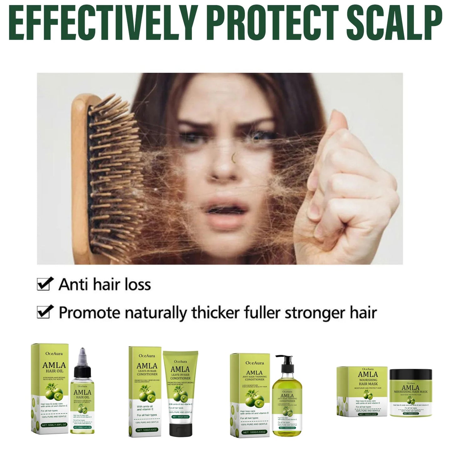 Original Amla Oil Hair Growth Moisturizing Smoothing Repair Damaged Dry Frizzy Ends Split Scalp Treatment Hair Mask Conditioner