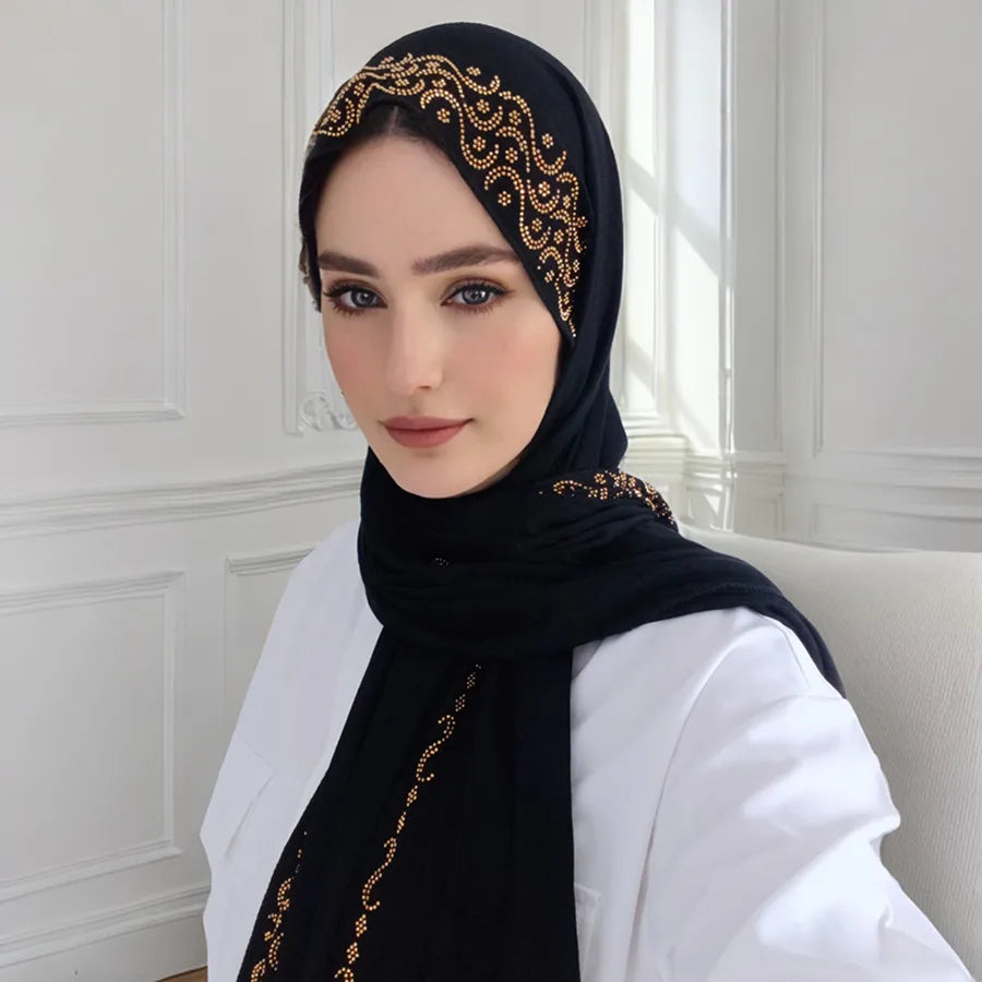 Modal Cotton Jersey Hijab Scarf For Muslim Women Shawl Stretchy Easy Plain Hijabs Scarves Headscarf African Woman Turban Ramadan