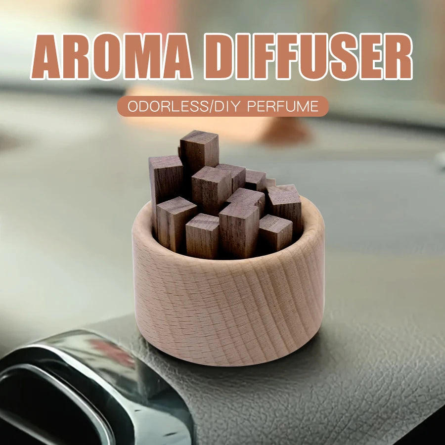 No perfume wood aroma diffuser home fragrance accessories room decor wooden ornaments aromatherapy car air freshener decorations