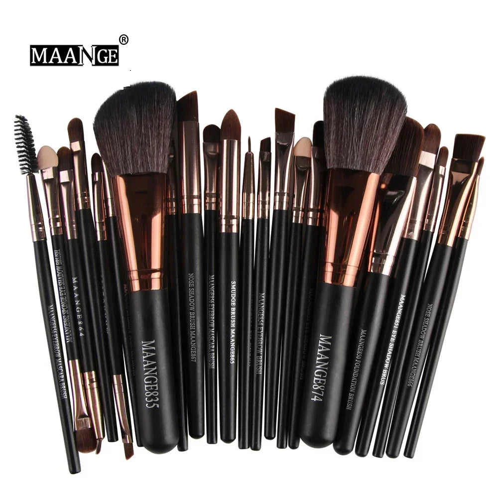 Professional 13-Piece Luxury Makeup Brush Set with Travel Pouch