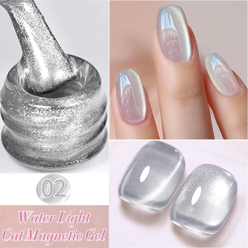BORN PRETTY Sparkling Glass Bead Cat Magnetic Gel Nail Polish Flash White Spar Red Color Semi Permanent Soak Off UV Gel Varnish