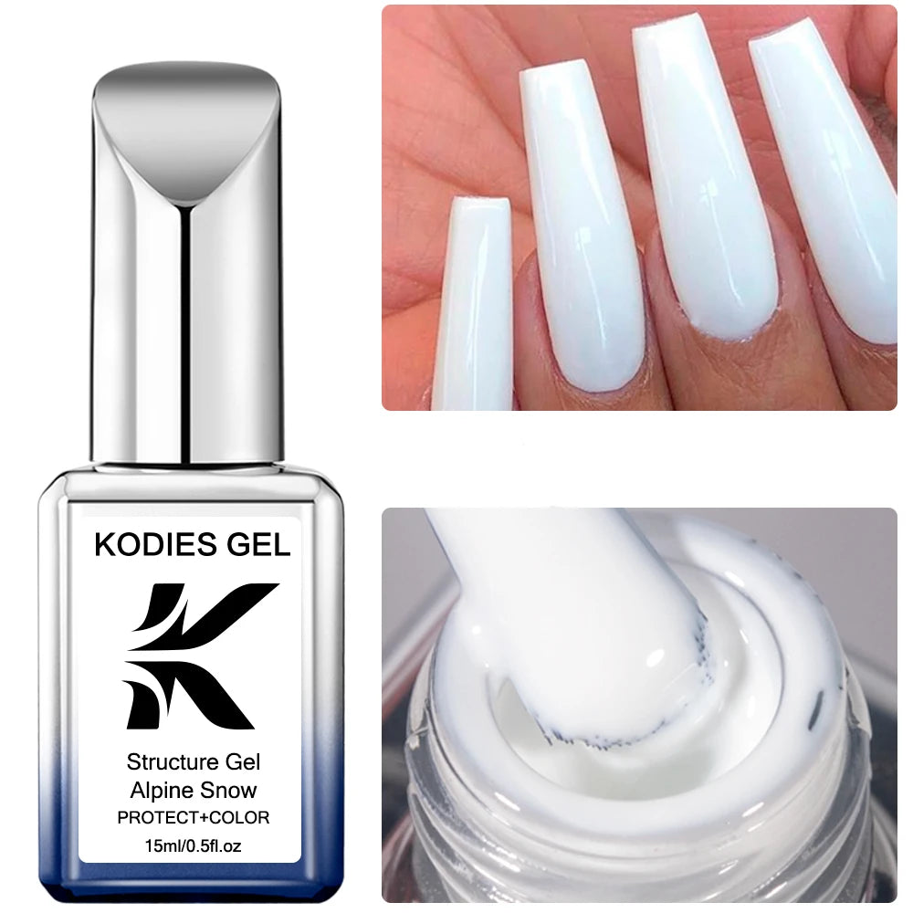 KODIES GEL Nude Pink Rubber Base Gel Nail Polish 15ML Structure Semi Permanent UV Base Camouflage Gel Varnish Manicure Nails Art