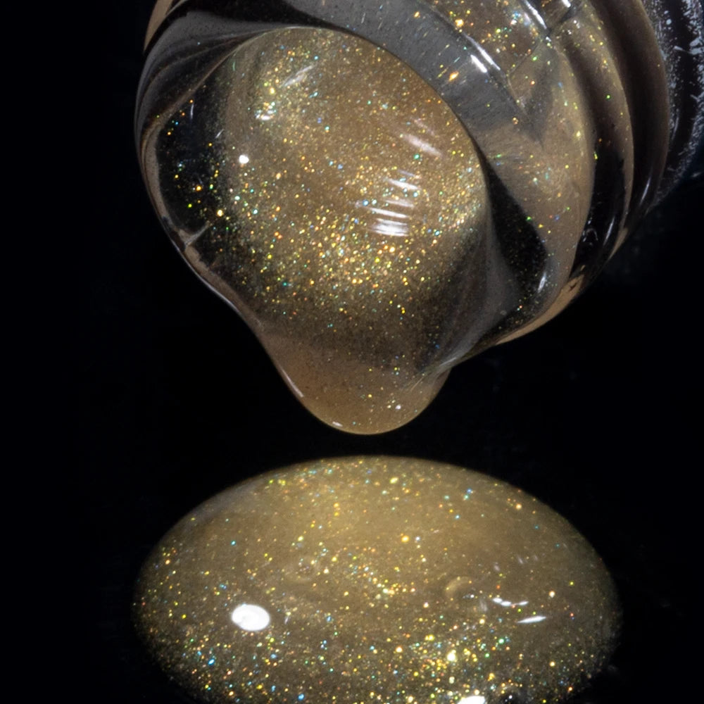 KODIES GEL Glitter Top Coat Shimmery Gold UV Gel Nail Polsih Holographic Laser Gellak Semi Permanent Super Shine Topcoat No Wipe