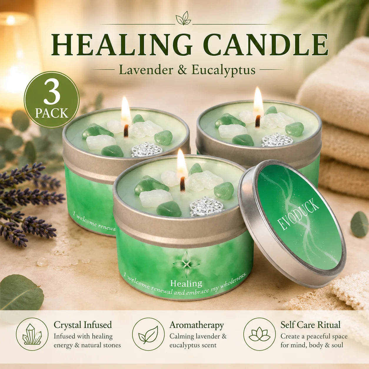 Aromatherapy Soy Wax Scented Candle for Relaxation & Home Decor