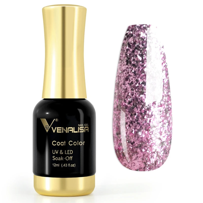 VENALISA #1004 Nude Pink French Nail Art Design Super Texture Semi Permanent Pastel Varnish Soak Off UVLED Pigmented Gel Lacquer