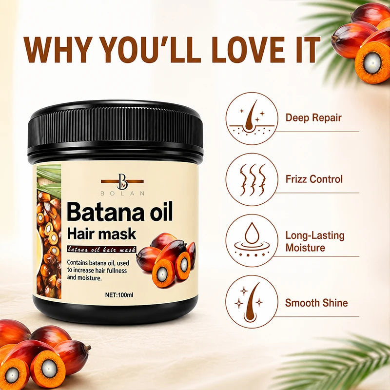 Bolan Hair Mask Dual Oil Control Moisturizer Conditioner Soft Smooth Frizz Damaged Repair Revitalize Hair Care