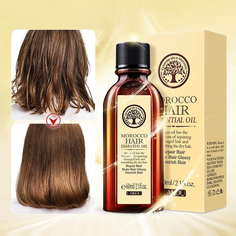 Moroccan Pure Argan Oil Leave-In Hair Treatment & Frizz Control
