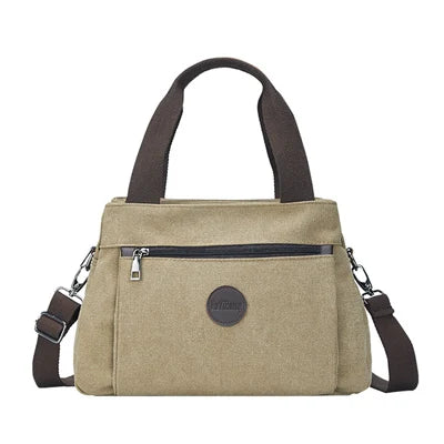 New Multifunction Crossbody Bag for Women Shoulder Messenger Bags Female Canvas Handbags Fashion Large Capacity Hobos Pack
