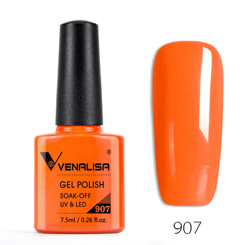 Venalisa Nail Gel Polish Full Coverage Beatuiful Color Glitter Color Matt Tempered Top Coat Soak Off Polish Gel Nail Manicure