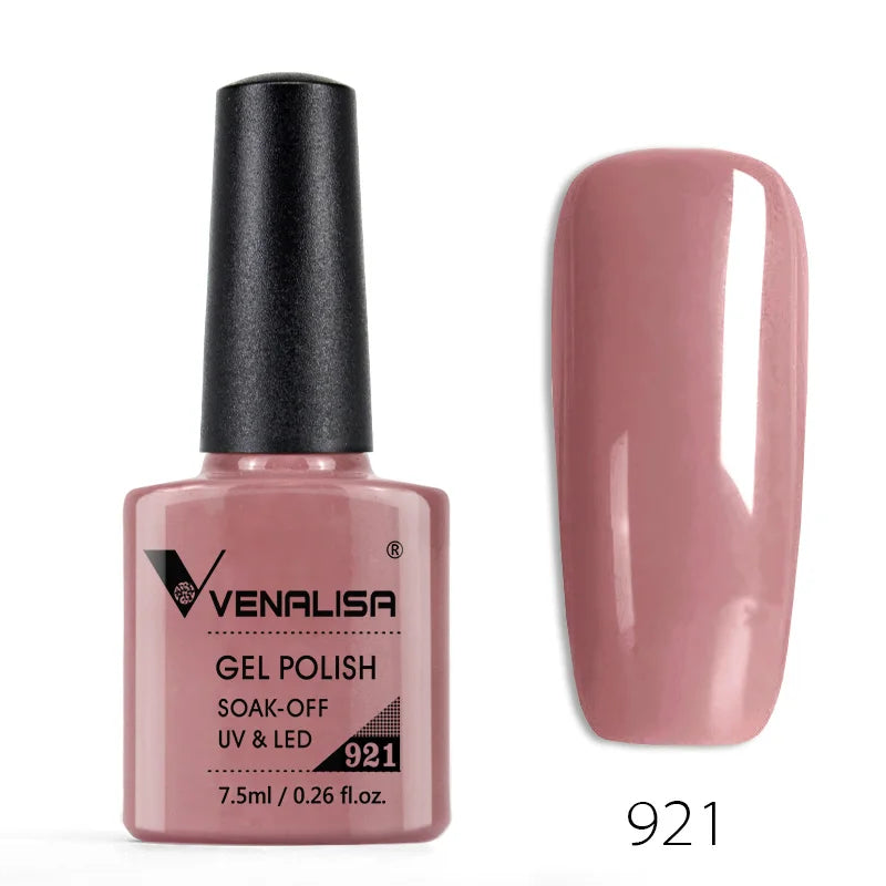 Venalisa Nail Gel Polish Full Coverage Beatuiful Color Glitter Color Matt Tempered Top Coat Soak Off Polish Gel Nail Manicure