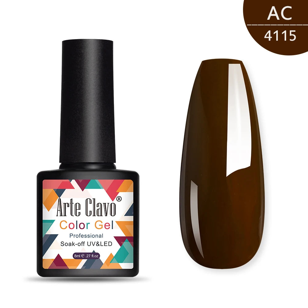 Arte Clavo 8ml green series nail gel polish Hybrid Vernis Semi Permanent UV Soak Off nail art Manicure Gel Varnishes Lak Primer