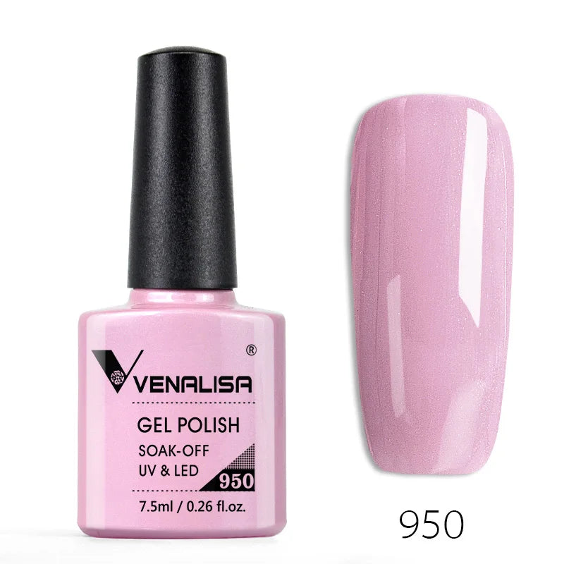 Venalisa Nail Gel Polish Full Coverage Beatuiful Color Glitter Color Matt Tempered Top Coat Soak Off Polish Gel Nail Manicure
