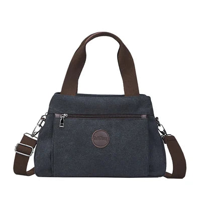 New Multifunction Crossbody Bag for Women Shoulder Messenger Bags Female Canvas Handbags Fashion Large Capacity Hobos Pack