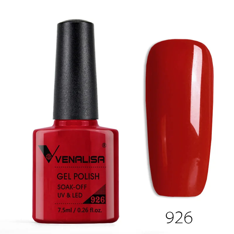 Venalisa Nail Gel Polish Full Coverage Beatuiful Color Glitter Color Matt Tempered Top Coat Soak Off Polish Gel Nail Manicure