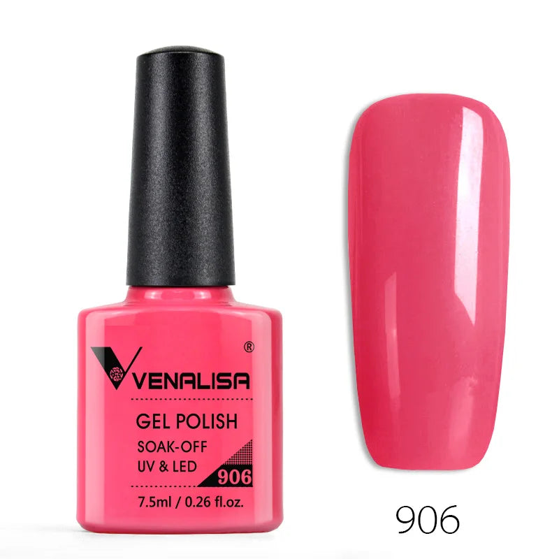 Venalisa Nail Gel Polish Full Coverage Beatuiful Color Glitter Color Matt Tempered Top Coat Soak Off Polish Gel Nail Manicure