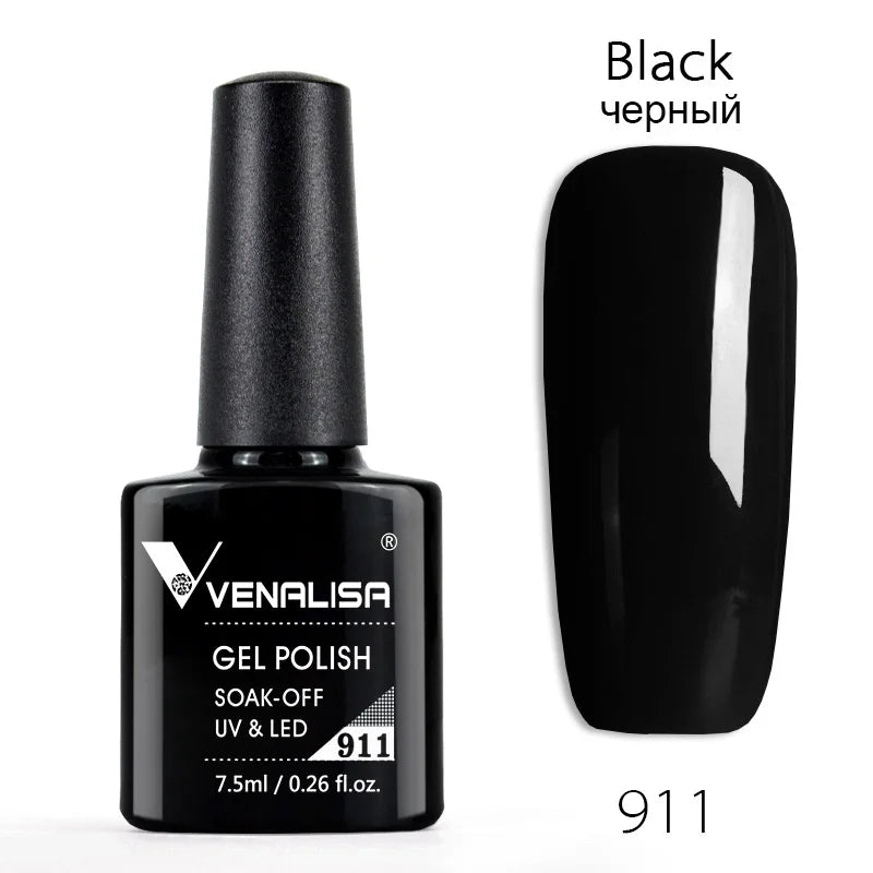 Venalisa Nail Gel Polish Full Coverage Beatuiful Color Glitter Color Matt Tempered Top Coat Soak Off Polish Gel Nail Manicure
