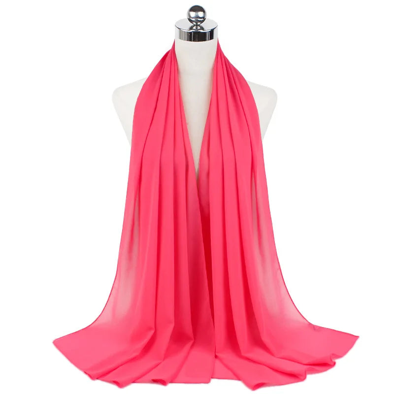 Premium Chiffon Hijab Scarf For Women Turban For Veil Scarves Muslim Hijabs For Woman Shawls For Veils Hijab Accessoires Ramadan