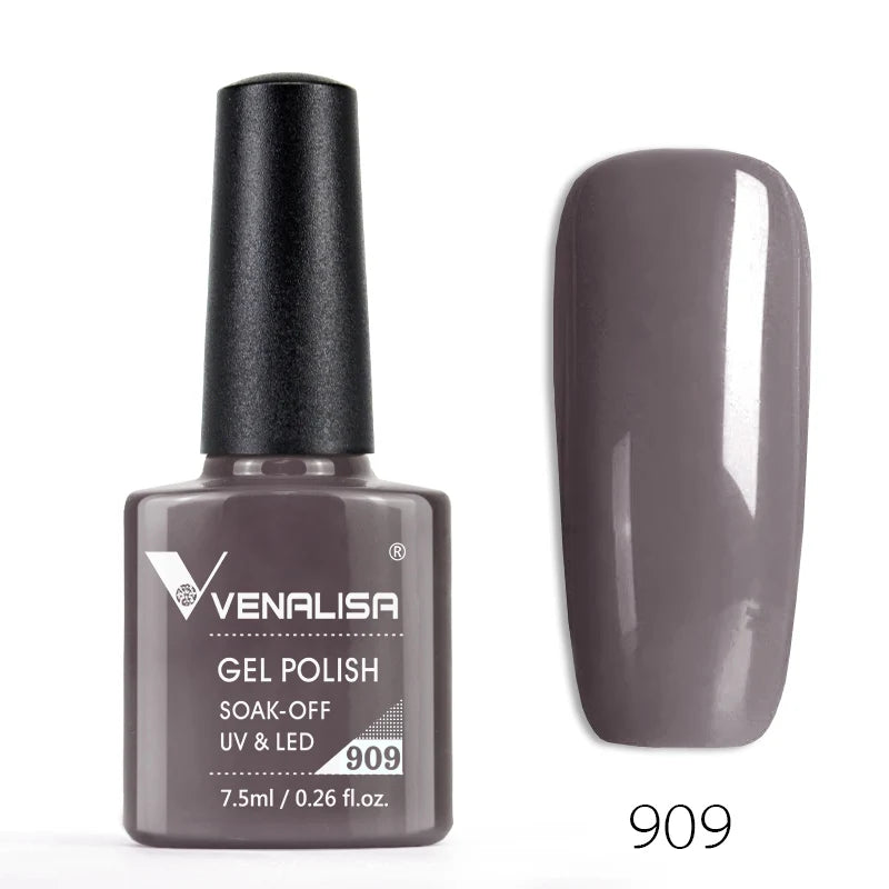 Venalisa Nail Gel Polish Full Coverage Beatuiful Color Glitter Color Matt Tempered Top Coat Soak Off Polish Gel Nail Manicure