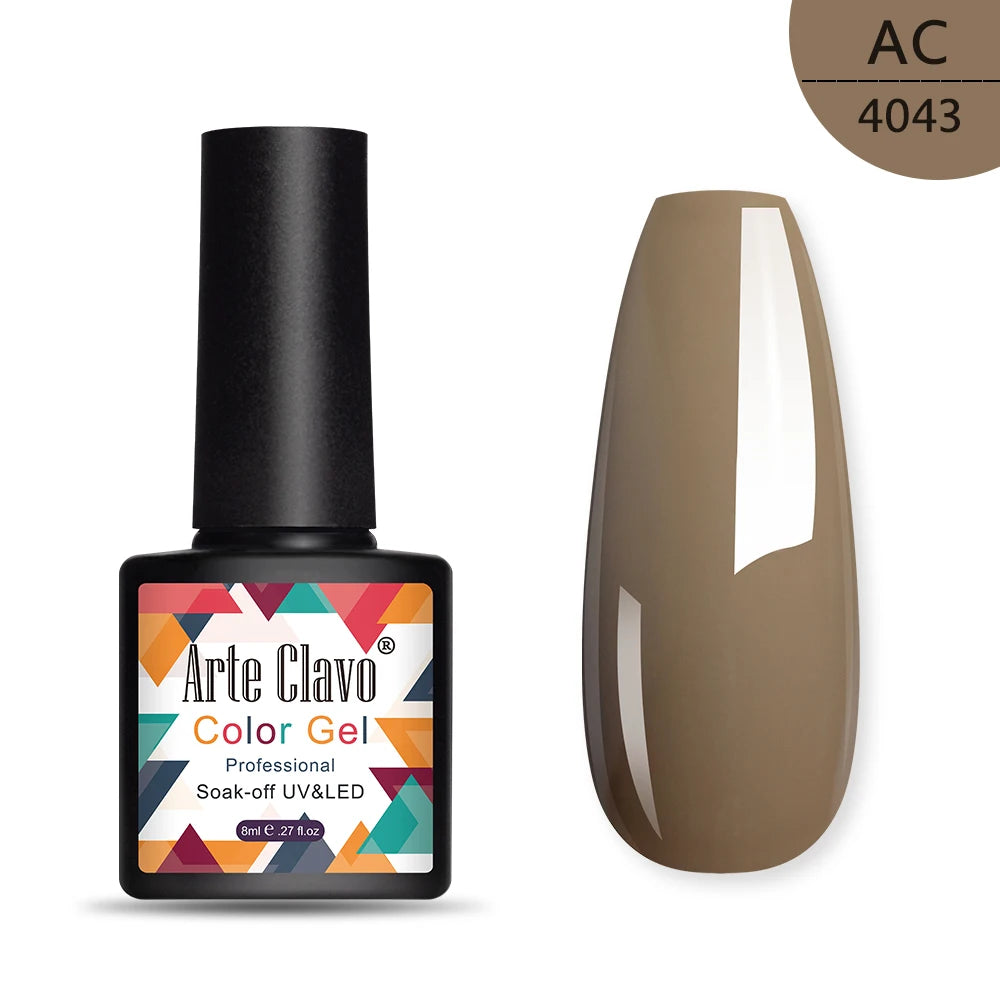 Arte Clavo 8ml green series nail gel polish Hybrid Vernis Semi Permanent UV Soak Off nail art Manicure Gel Varnishes Lak Primer
