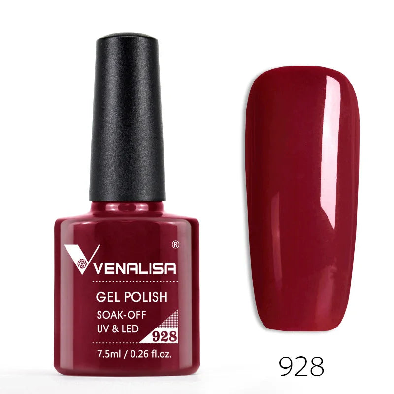 Venalisa Nail Gel Polish Full Coverage Beatuiful Color Glitter Color Matt Tempered Top Coat Soak Off Polish Gel Nail Manicure