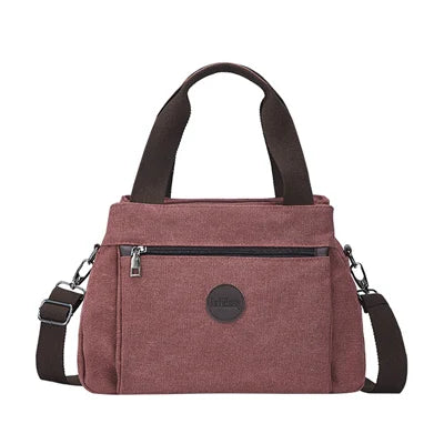 New Multifunction Crossbody Bag for Women Shoulder Messenger Bags Female Canvas Handbags Fashion Large Capacity Hobos Pack