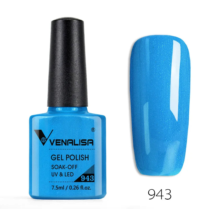 Venalisa Nail Gel Polish Full Coverage Beatuiful Color Glitter Color Matt Tempered Top Coat Soak Off Polish Gel Nail Manicure