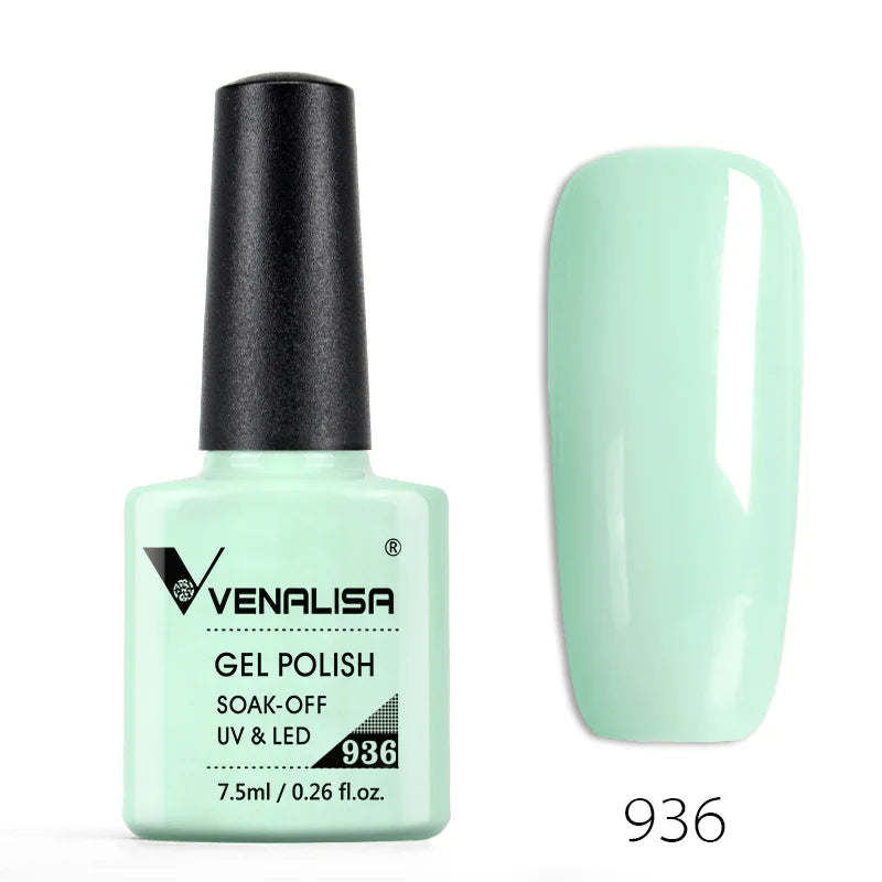 Venalisa Nail Gel Polish Full Coverage Beatuiful Color Glitter Color Matt Tempered Top Coat Soak Off Polish Gel Nail Manicure