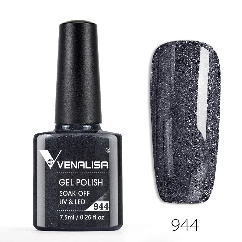 Venalisa Nail Gel Polish Full Coverage Beatuiful Color Glitter Color Matt Tempered Top Coat Soak Off Polish Gel Nail Manicure