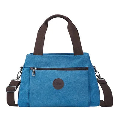New Multifunction Crossbody Bag for Women Shoulder Messenger Bags Female Canvas Handbags Fashion Large Capacity Hobos Pack