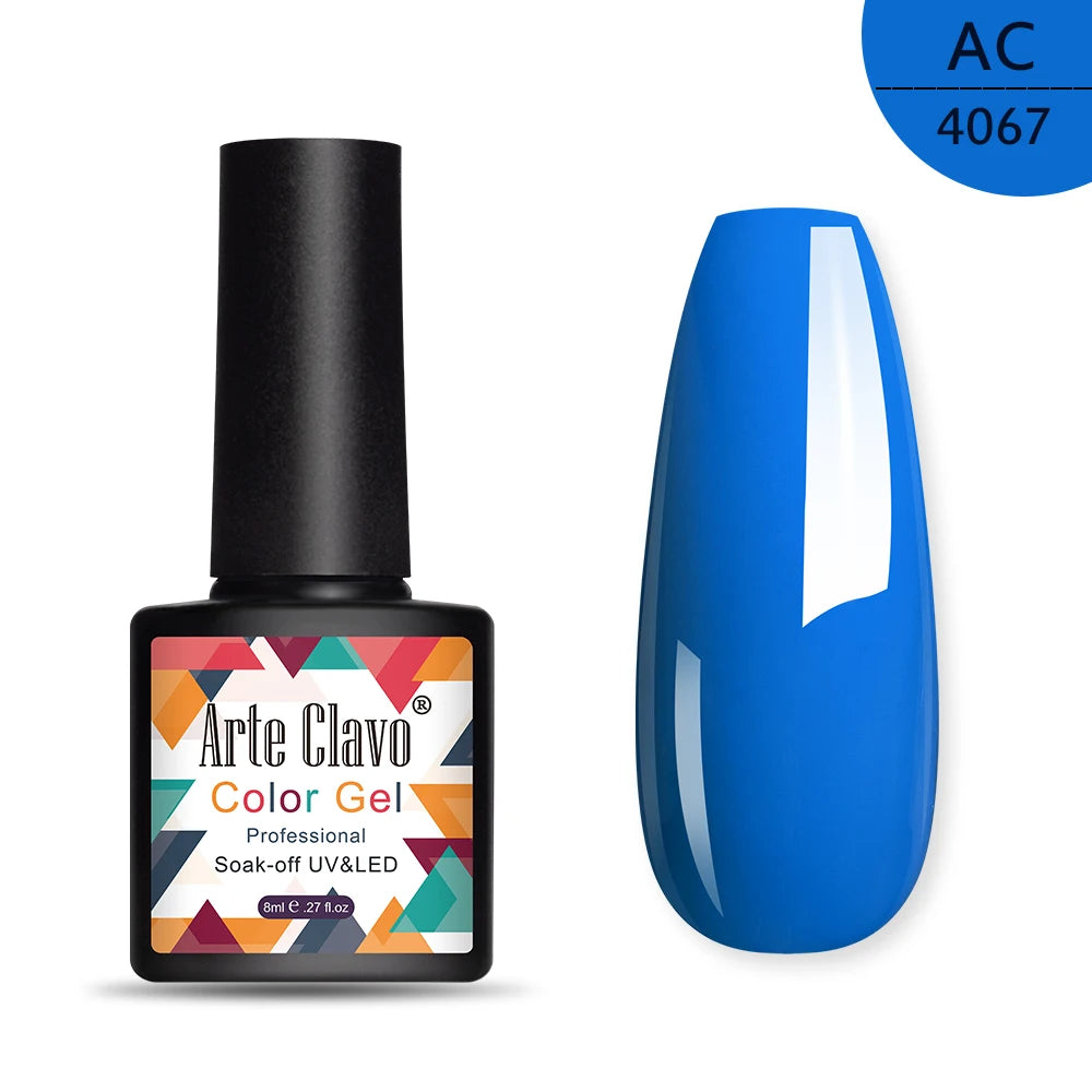 Arte Clavo 8ml green series nail gel polish Hybrid Vernis Semi Permanent UV Soak Off nail art Manicure Gel Varnishes Lak Primer