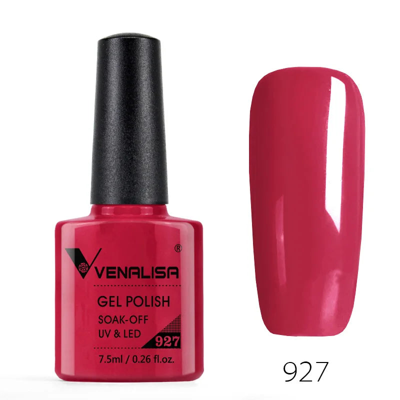 Venalisa Nail Gel Polish Full Coverage Beatuiful Color Glitter Color Matt Tempered Top Coat Soak Off Polish Gel Nail Manicure