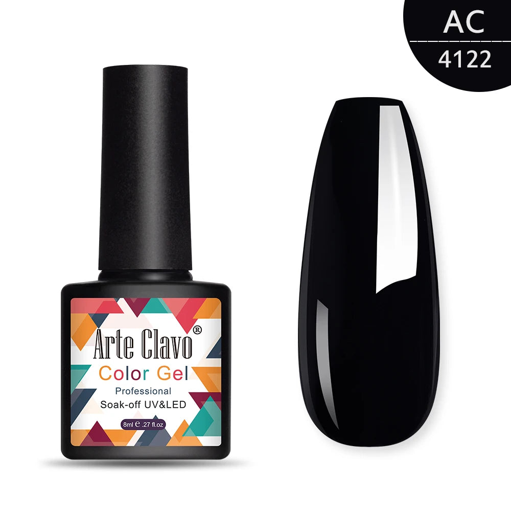 Arte Clavo 8ml green series nail gel polish Hybrid Vernis Semi Permanent UV Soak Off nail art Manicure Gel Varnishes Lak Primer