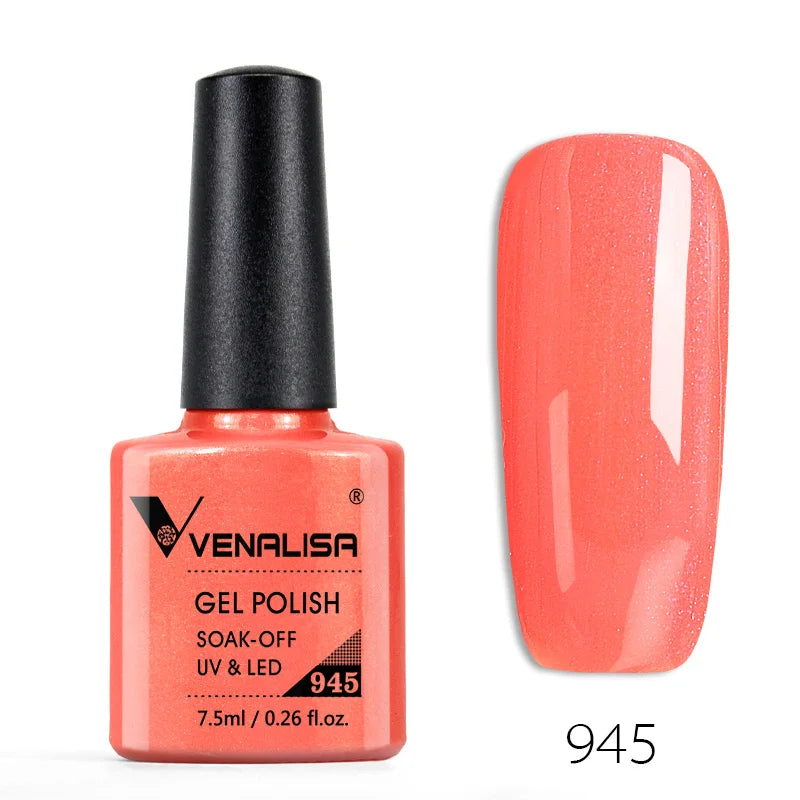 Venalisa Nail Gel Polish Full Coverage Beatuiful Color Glitter Color Matt Tempered Top Coat Soak Off Polish Gel Nail Manicure