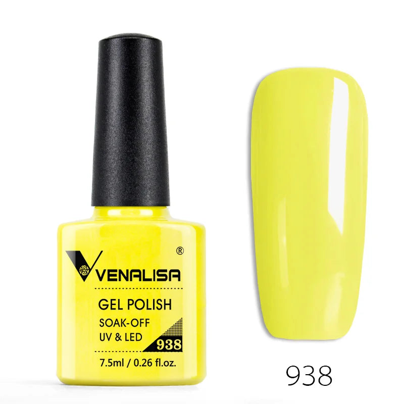 Venalisa Nail Gel Polish Full Coverage Beatuiful Color Glitter Color Matt Tempered Top Coat Soak Off Polish Gel Nail Manicure