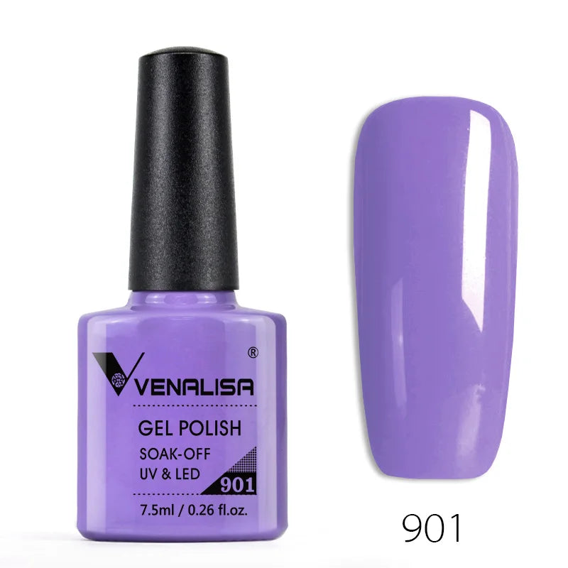 Venalisa Nail Gel Polish Full Coverage Beatuiful Color Glitter Color Matt Tempered Top Coat Soak Off Polish Gel Nail Manicure