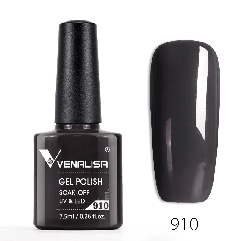 Venalisa Nail Gel Polish Full Coverage Beatuiful Color Glitter Color Matt Tempered Top Coat Soak Off Polish Gel Nail Manicure