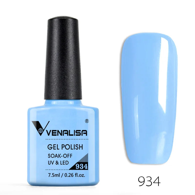 Venalisa Nail Gel Polish Full Coverage Beatuiful Color Glitter Color Matt Tempered Top Coat Soak Off Polish Gel Nail Manicure