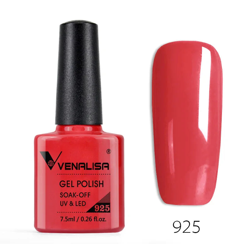 Venalisa Nail Gel Polish Full Coverage Beatuiful Color Glitter Color Matt Tempered Top Coat Soak Off Polish Gel Nail Manicure