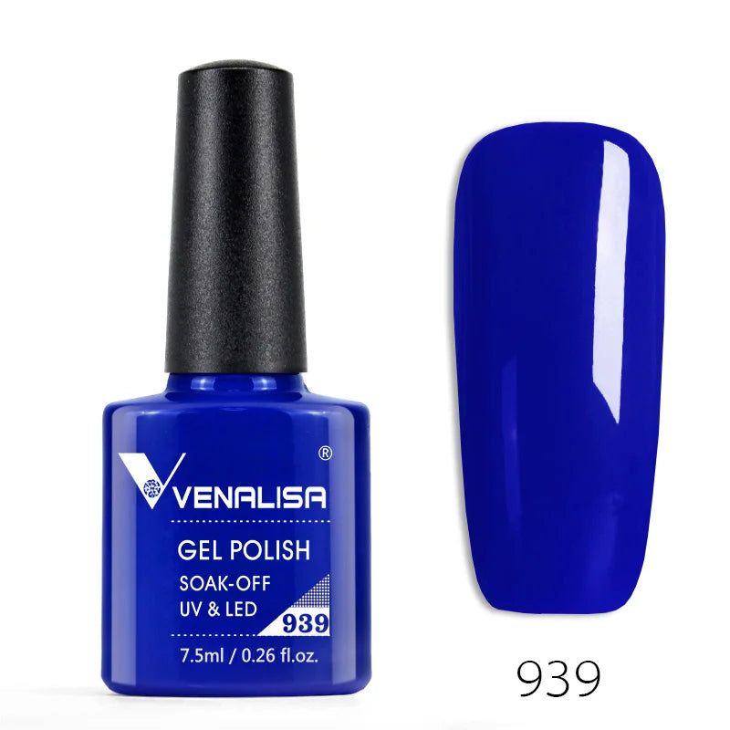 Venalisa Nail Gel Polish Full Coverage Beatuiful Color Glitter Color Matt Tempered Top Coat Soak Off Polish Gel Nail Manicure