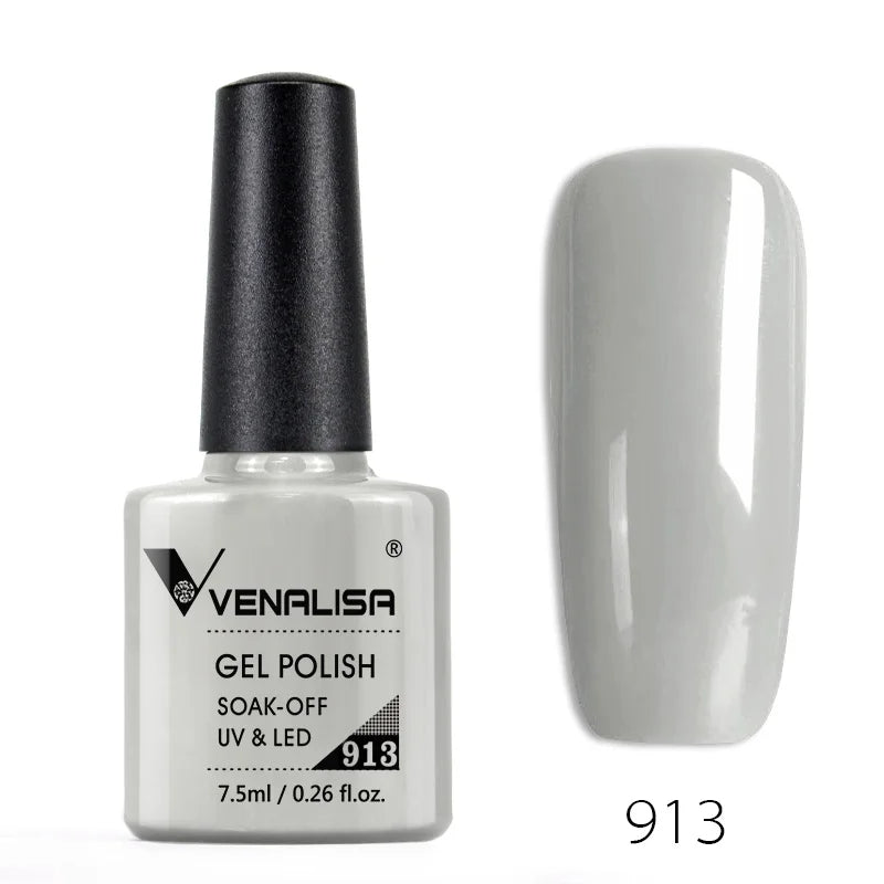 Venalisa Nail Gel Polish Full Coverage Beatuiful Color Glitter Color Matt Tempered Top Coat Soak Off Polish Gel Nail Manicure