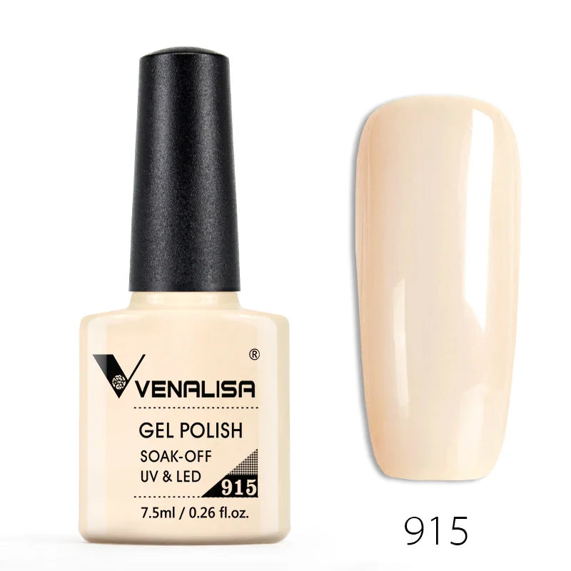 Venalisa Nail Gel Polish Full Coverage Beatuiful Color Glitter Color Matt Tempered Top Coat Soak Off Polish Gel Nail Manicure
