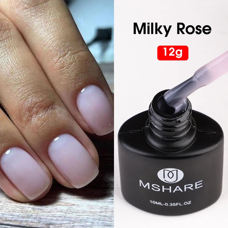 MSHARE Natural Nude Gel Nail Polish Semi Permanent Varnishes Soak Off Cured With UV LED Dryer